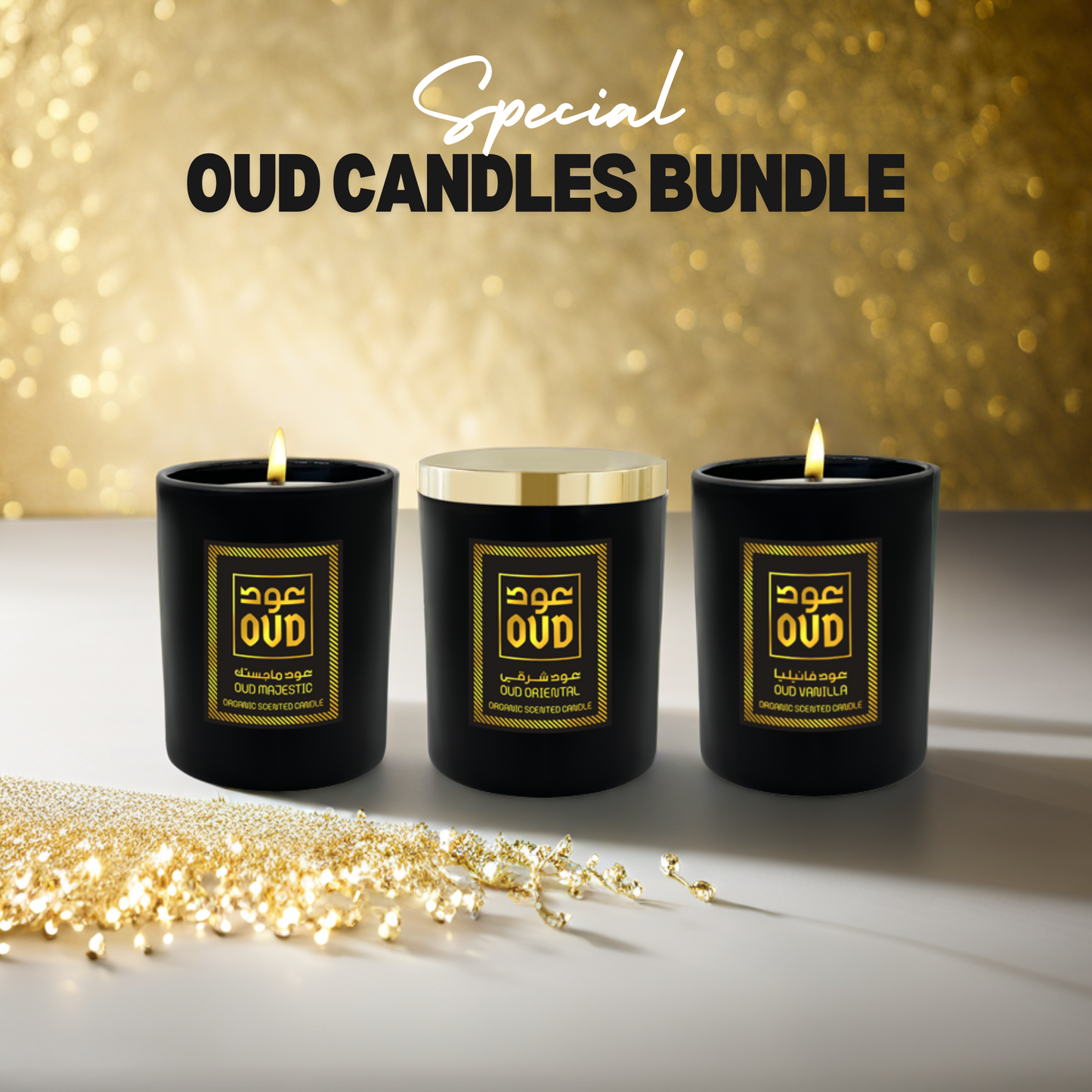 Special Organic Oud Candles Bundle